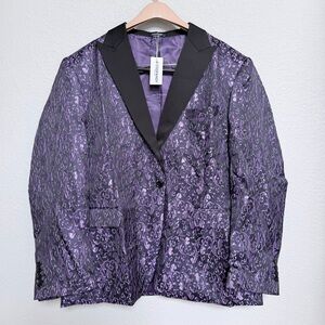 Coofandy Men’s Floral Embroidered Blazer Modern Fit Tuxedo Suit Jacket XXL